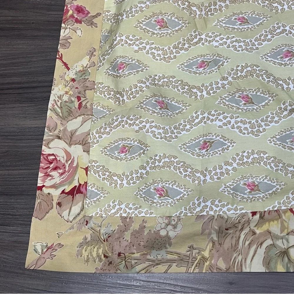 Chateau D'Euro Large Square Floral French Inspired Pillowcase With Tags